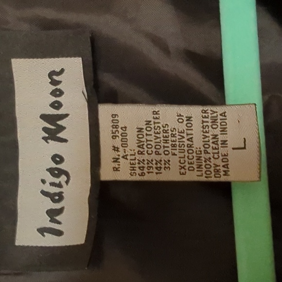 Indigo Moon Patchwork Jacket Large - Picture 4 of 6